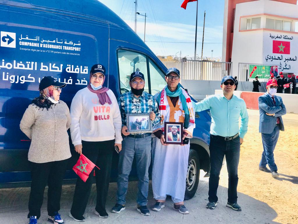 وفد من أطر شركة  تأمين النقل  ” لاكاط ”  في زيارة المعبر الحدودي  الكركرات