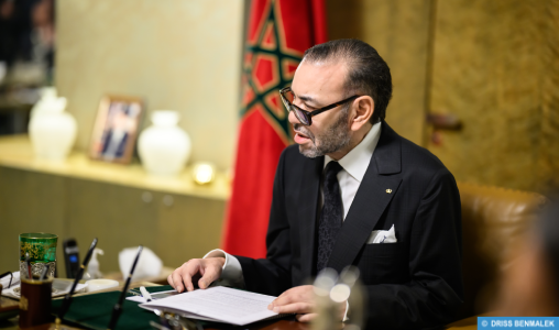 صاحب الجلالة الملك محمد السادس،  يترأس اجتماع عمل، خصص للمركب المينائي والصناعي الجديد الناظور غرب المتوسط.
