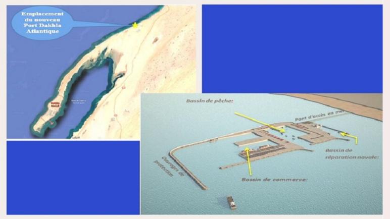 ميناء الداخلة الأطلسي : مشروع رائد ضمن النموذج الجديد لتنمية الأقاليم الجنوبية، يندرج في إطار التعليمات السامية لجلالة الملك